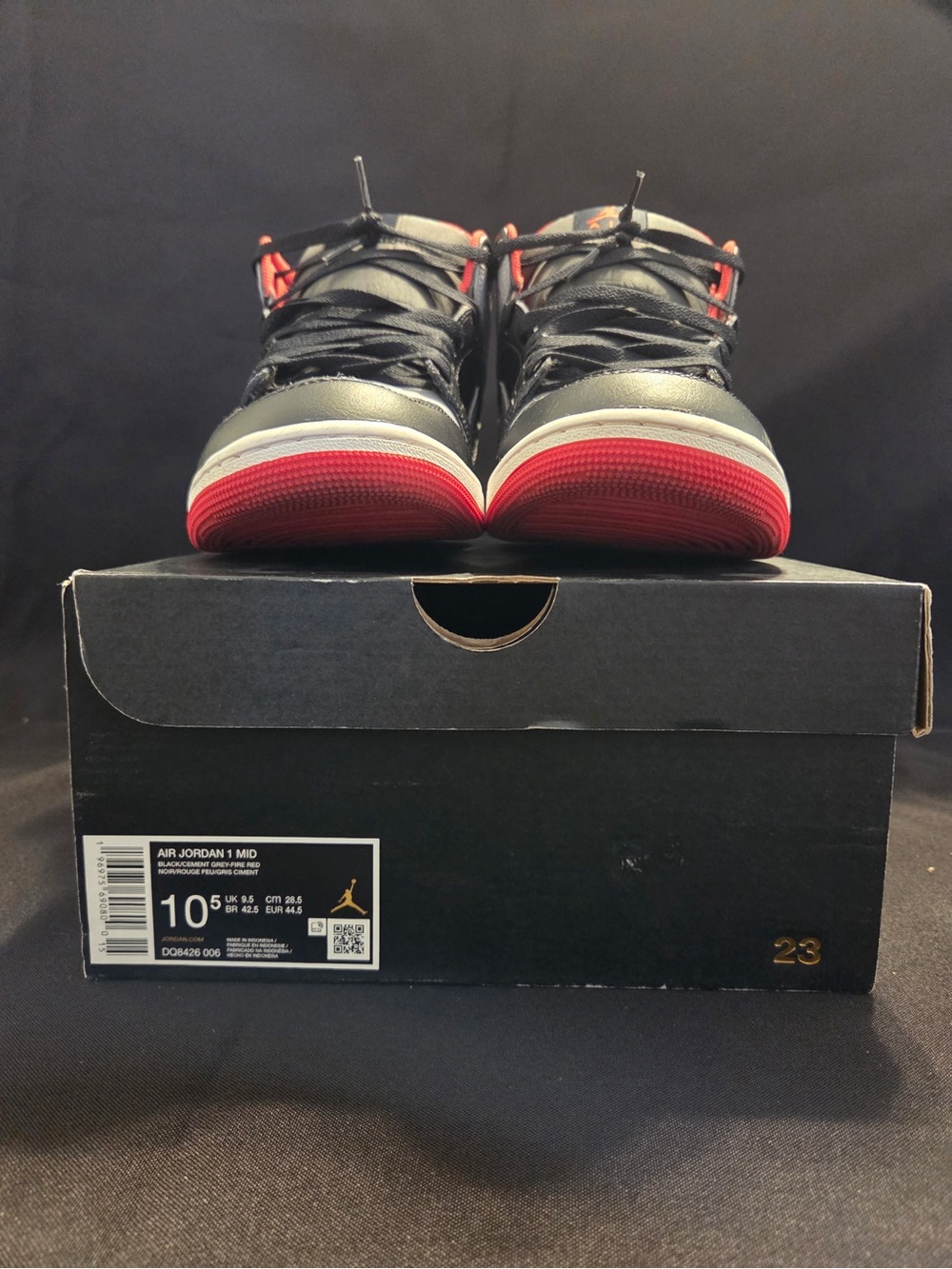 Nike Air Jordan 1 Mid Sneakers - Black/Red